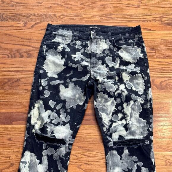 Monfrere Grayson Pants in Topanga Wash. black/cream. Size 38. - Picture 2 of 10